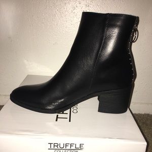 Pin Stud Back Ankle Shoe Boots